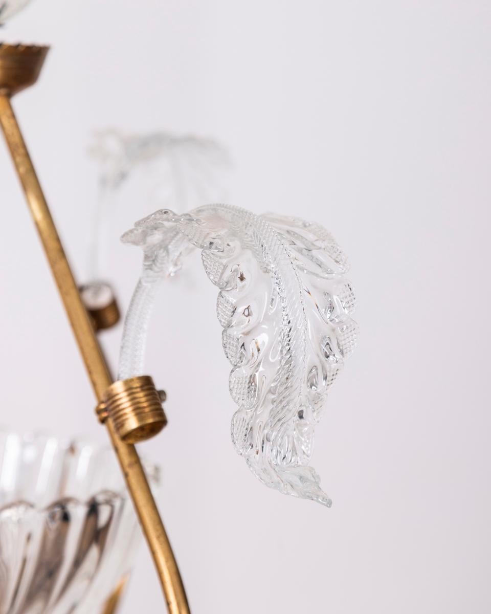 1950s vintage murano glass chandelier Italian design For Sale 6