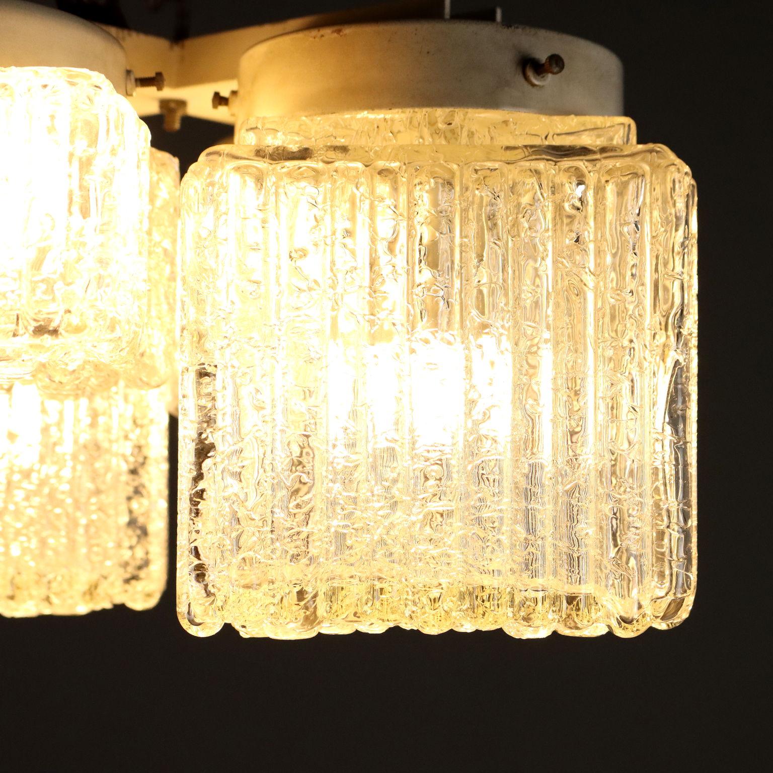 Émaillé Lustre vintage des années 60 en vente