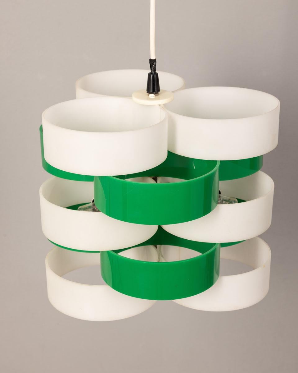 1960er Jahre Vintage-Kronleuchter aus Kunststoff Design Stilux Milano (Space Age) im Angebot