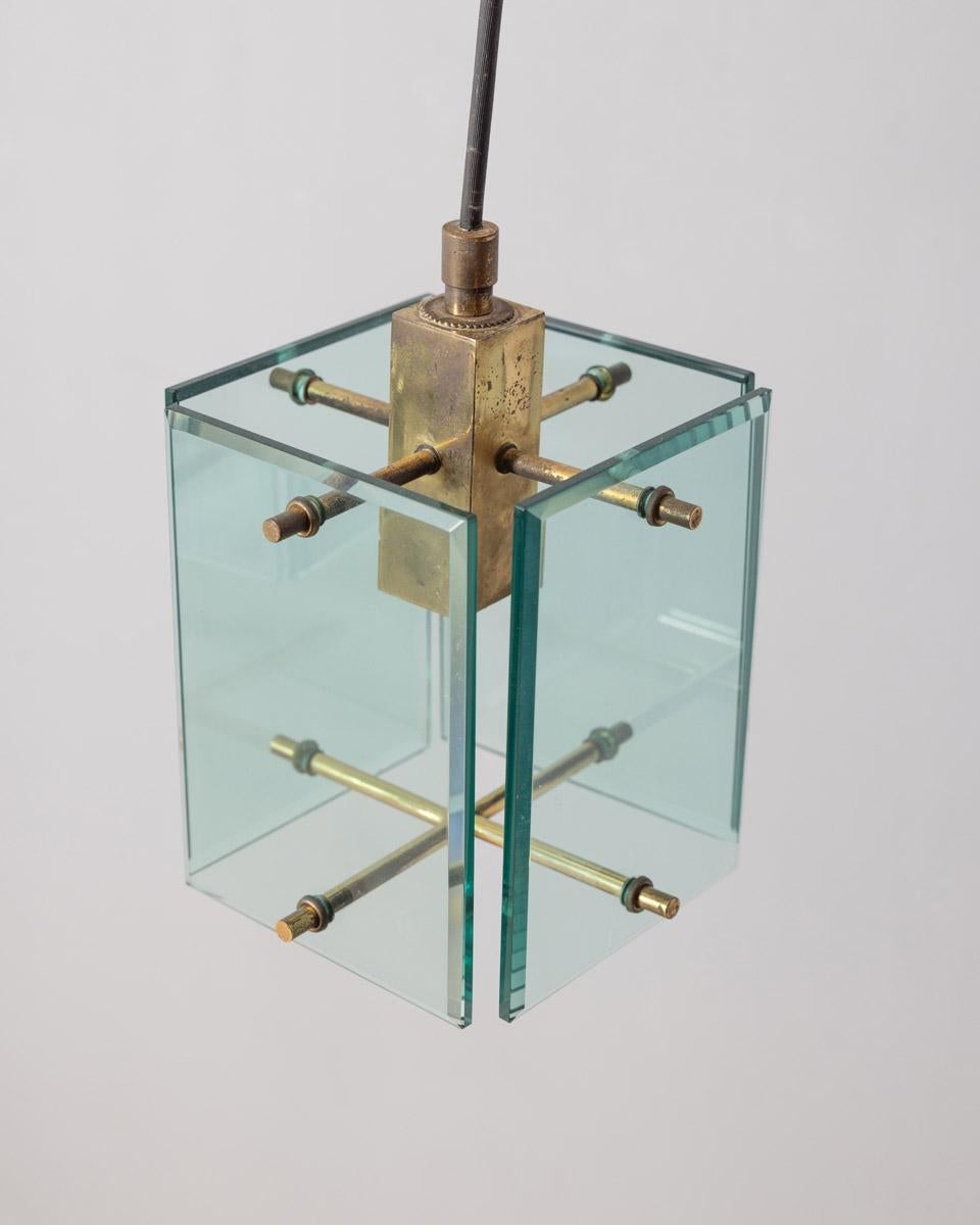 Italian Vintage 1960s glass chandelier design Studio Zeroquattro For Sale