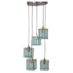 Vintage 1960s glass chandelier design Studio Zeroquattro