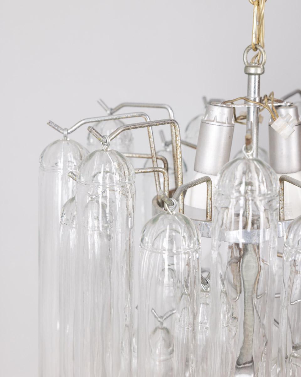 1960s vintage Murano glass chandelier designed by Gaetano Sciolari In Good Condition For Sale In None, IT