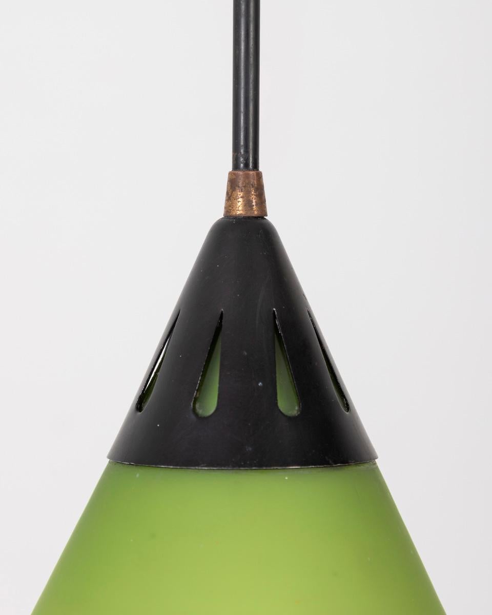1960er Jahre Vintage-Kronleuchter aus grünem Glas Italienisches Design (Italian) im Angebot