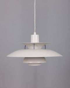 Vintage 1960s chandelier "ph5" design Poul Henningsen for Louis Poulsen