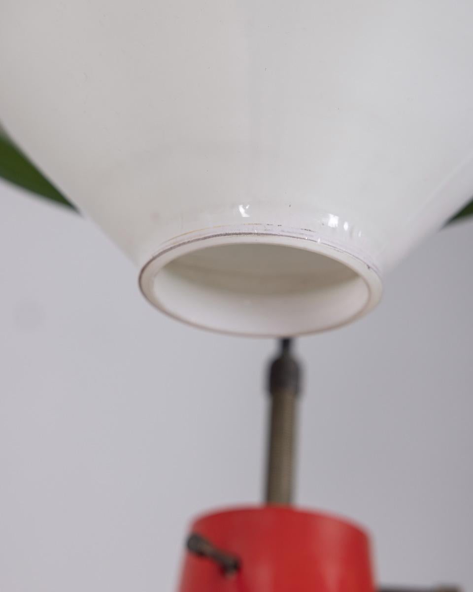 1960er Vintage-Kronleuchter aus farbigem Glas Design Stilnovo im Angebot 1