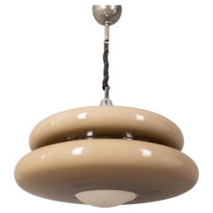 Vintage 70
s plexiglass chandelier dove grey Italian design