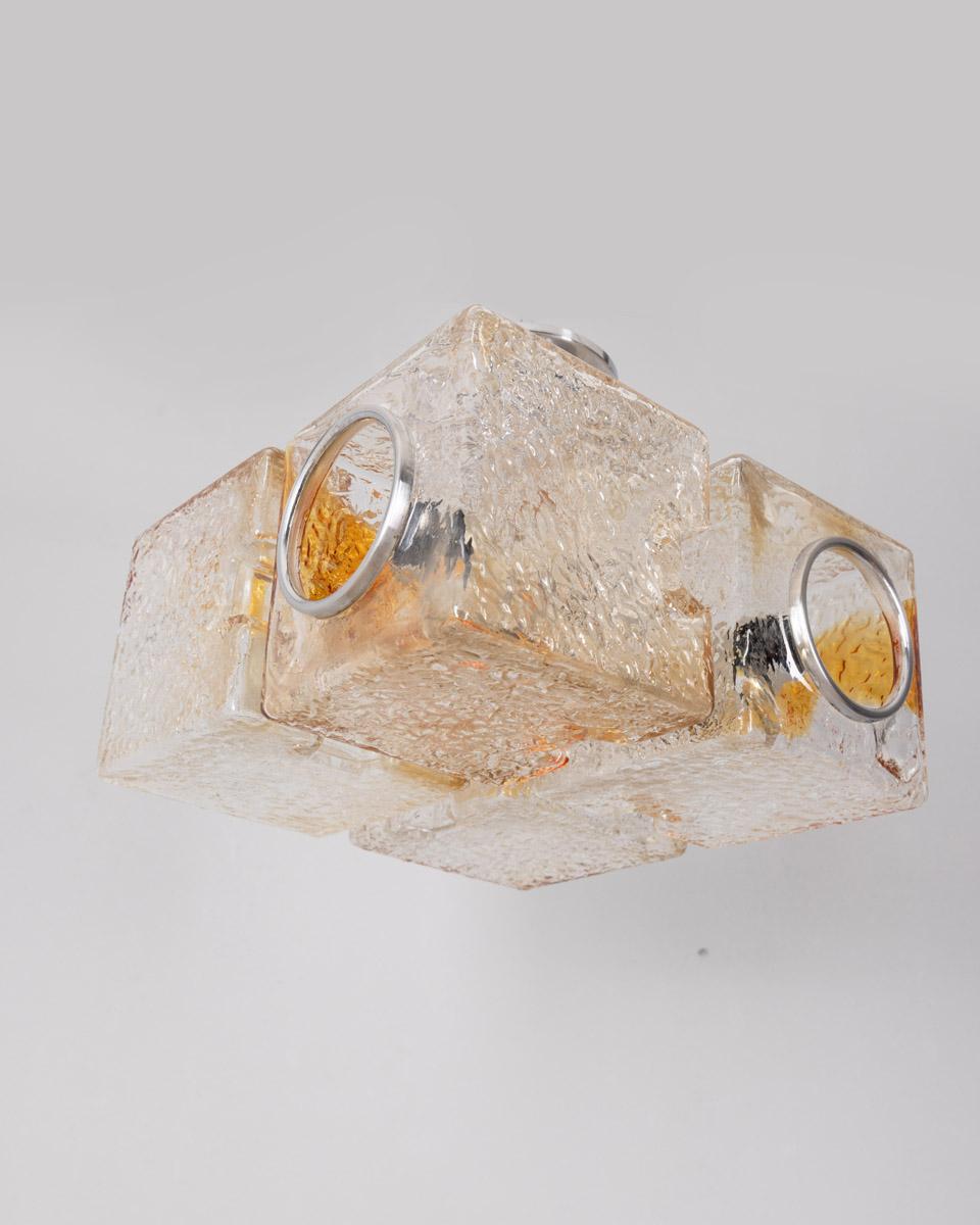 1970er Vintage-Kronleuchter aus Muranoglas, entworfen von Toni Zuccheri für Veart (Late 20th Century) im Angebot