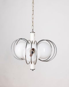 Vintage 70's space age glass chandelier Italian design