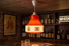 Vintage 70s Space Age Chandelier - Orange and White - Scotch Whisk Design