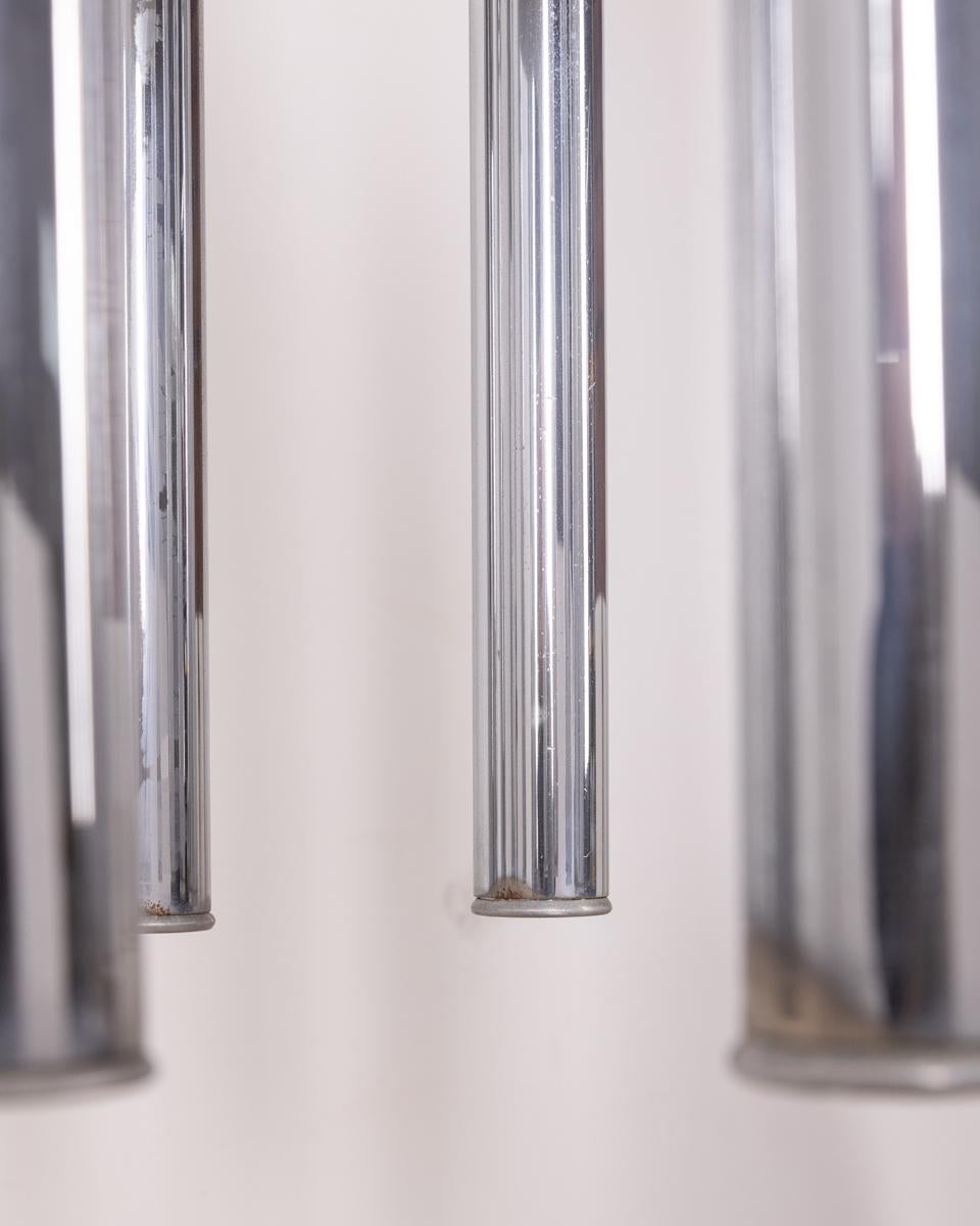 Metal Vintage 80s chandelier mod. Teodora design Angelo Brotto for Esperia For Sale
