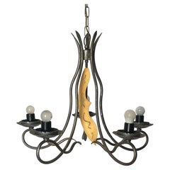 Vintage Wrought Iron Chandelier - Unique Handcrafted Style Vintage Wrought Iron Chandelier - Unique Handcrafted Style