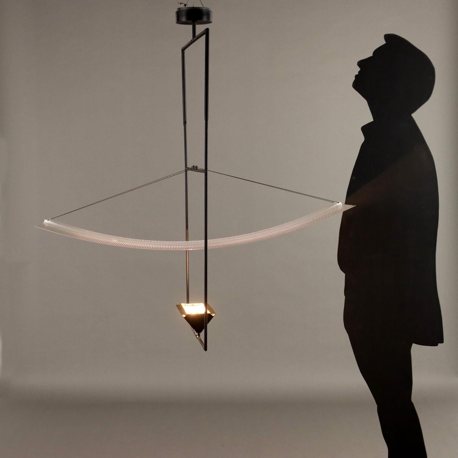 Mid-Century Modern 'Zefiro' chandelier by Mario Botta for Artemide 1980s