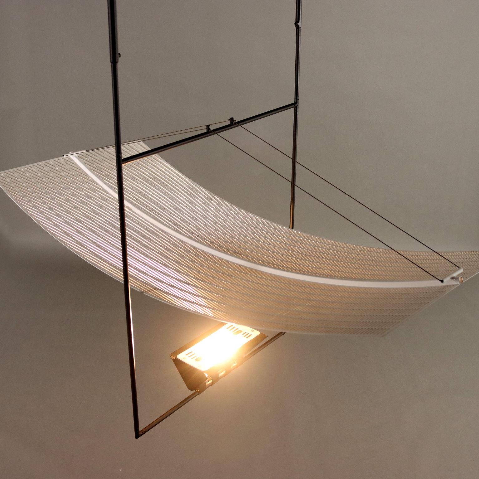 'Zefiro' chandelier by Mario Botta for Artemide 1980s In Excellent Condition In Milano, IT