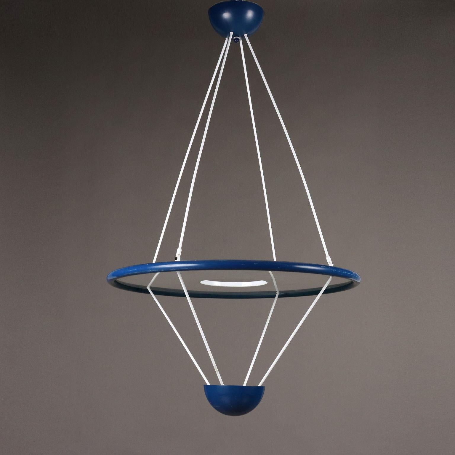 Metal Zonca Chandelier 1980s