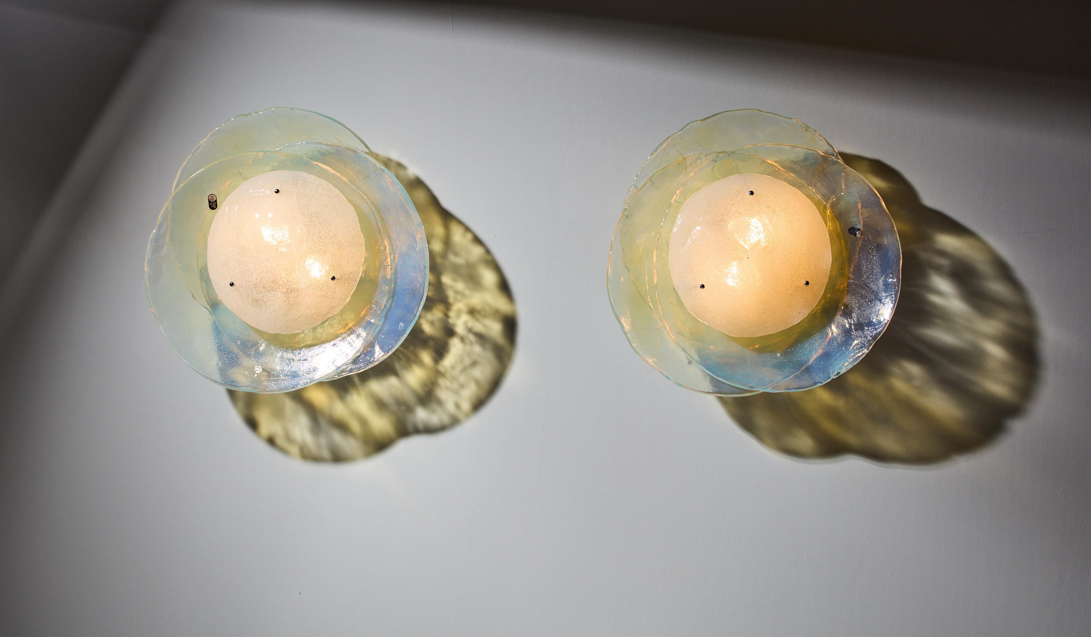 Aplique/flor de suspensión LS204, Carlo Nason para A.V. Mazzega Moderno de mediados de siglo en venta