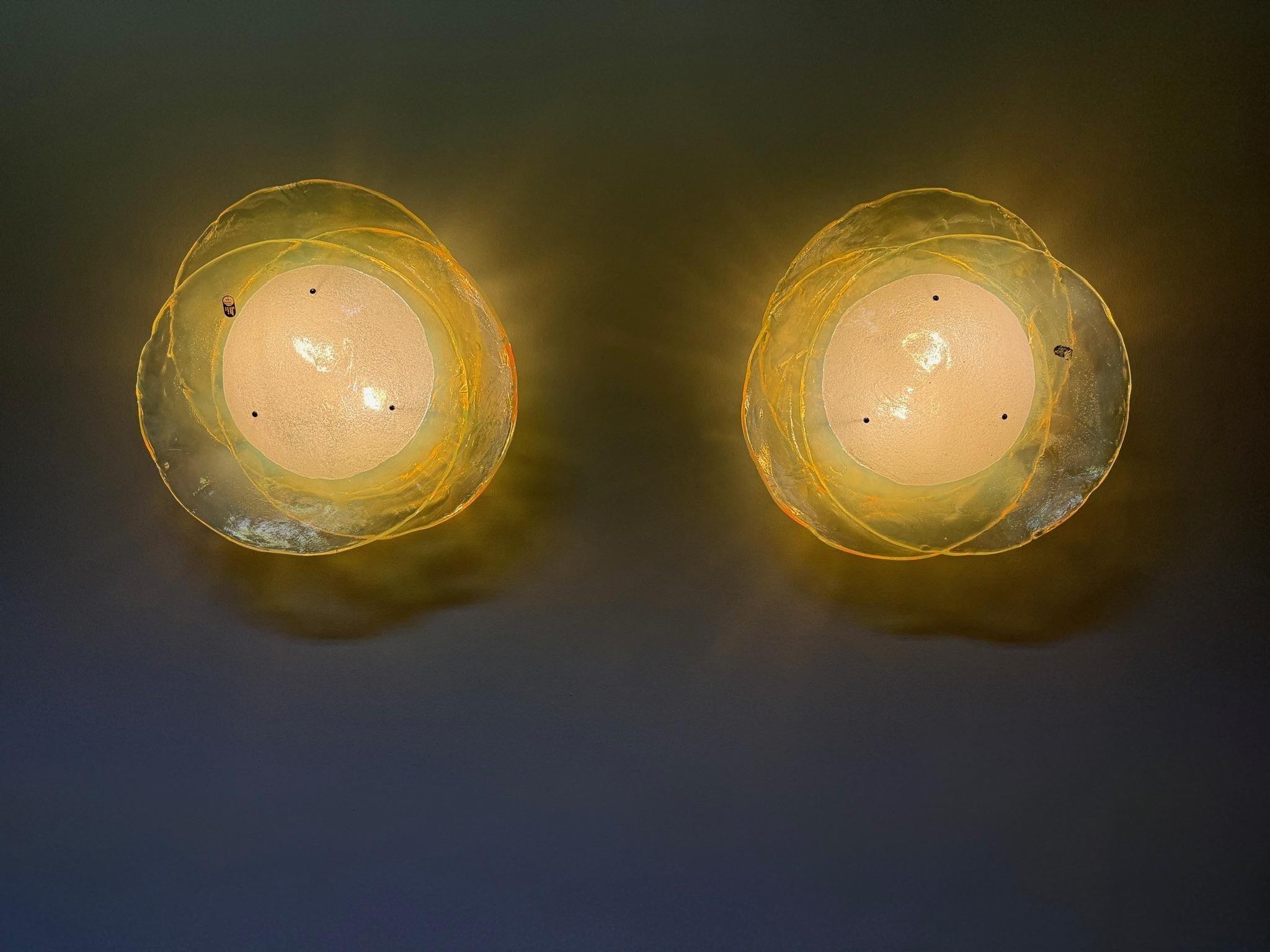 Aplique/flor de suspensión LS204, Carlo Nason para A.V. Mazzega en Bueno estado para la venta en Milano, Lombardia