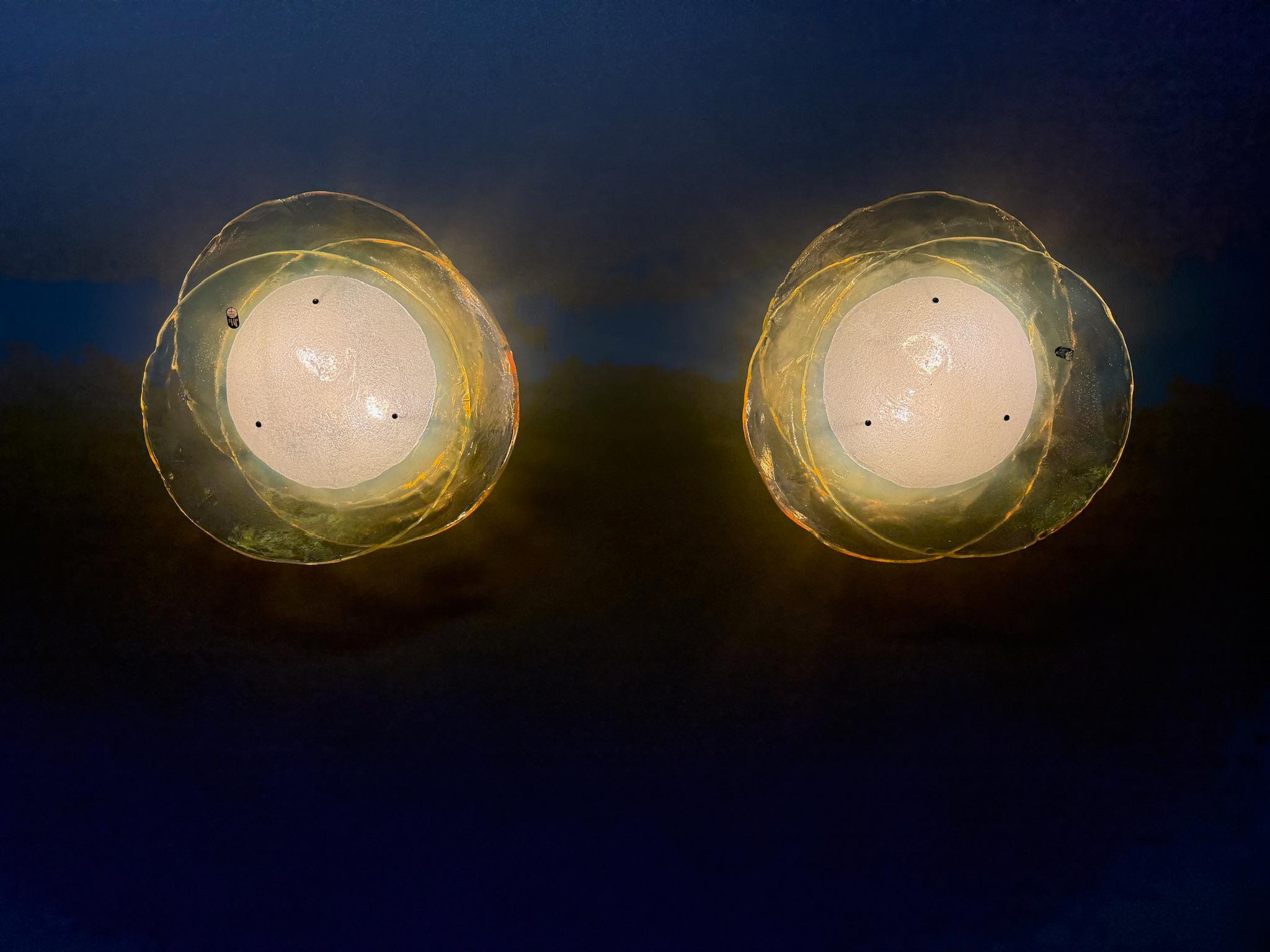 Aplique/flor de suspensión LS204, Carlo Nason para A.V. Mazzega Late 20th Century en venta