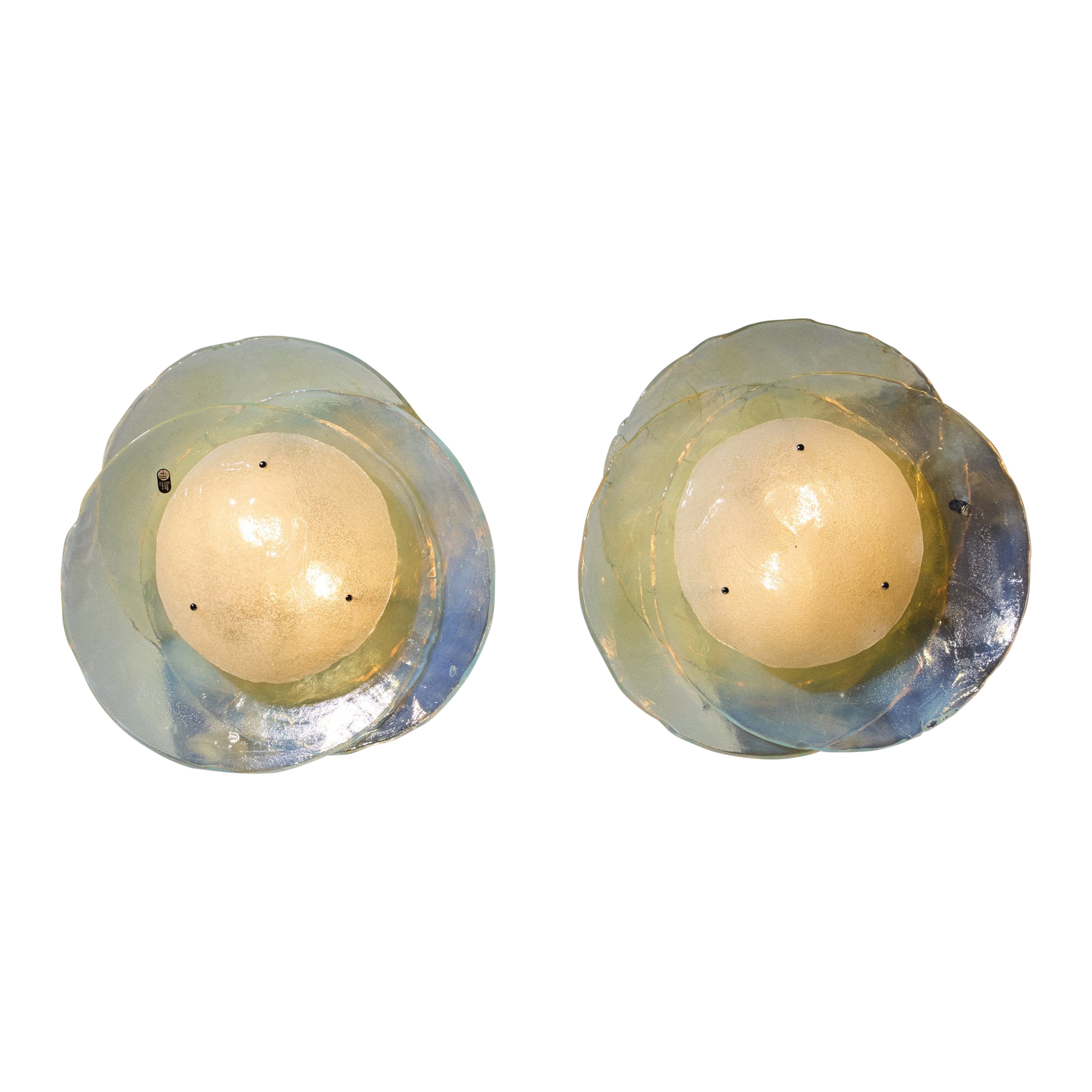 Lampade a parete/sospensione LS204 a fiore, Carlo Nason per A.V. Mazzega