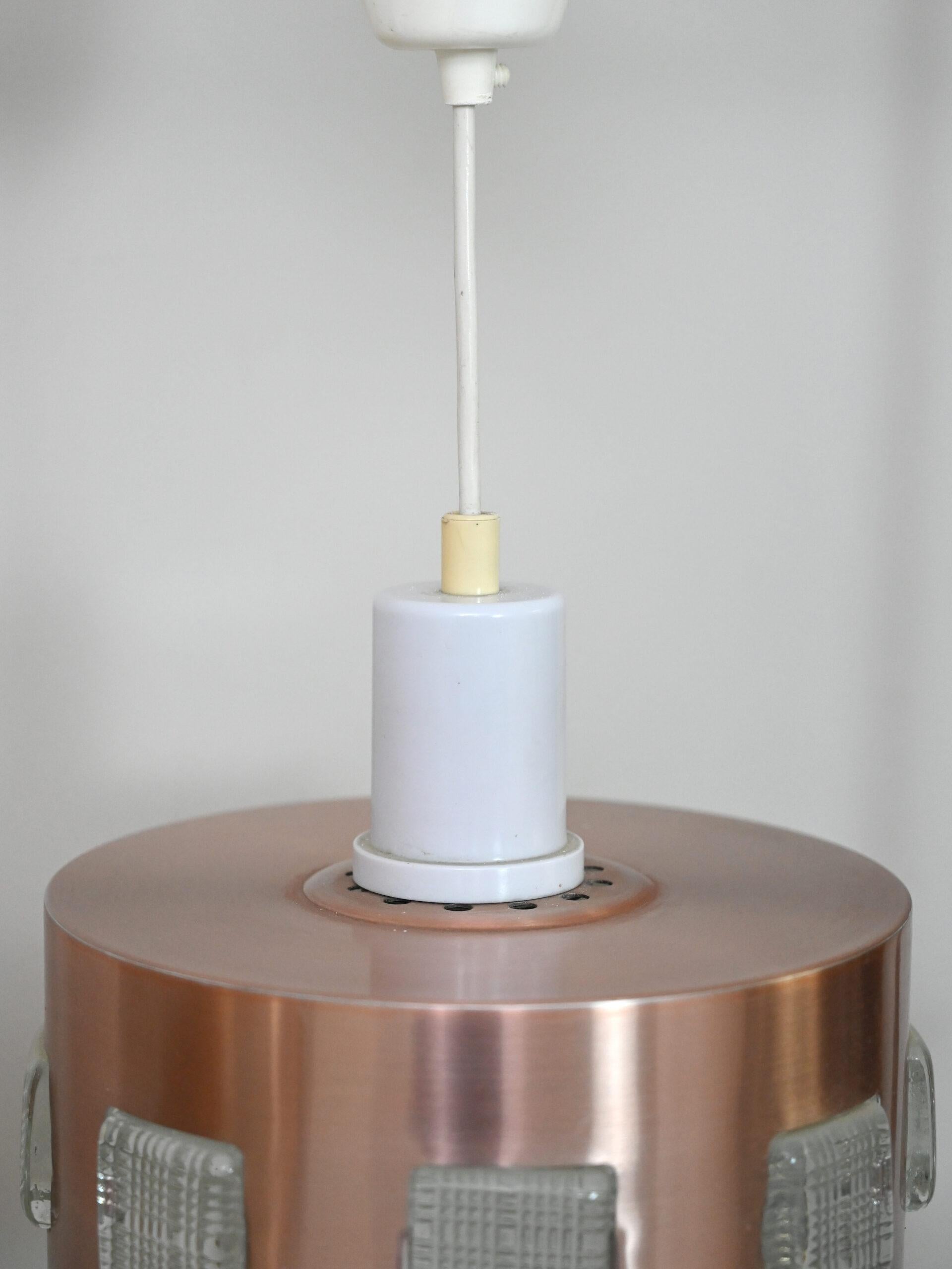 Swedish Scandinavian metal pendant lamps For Sale