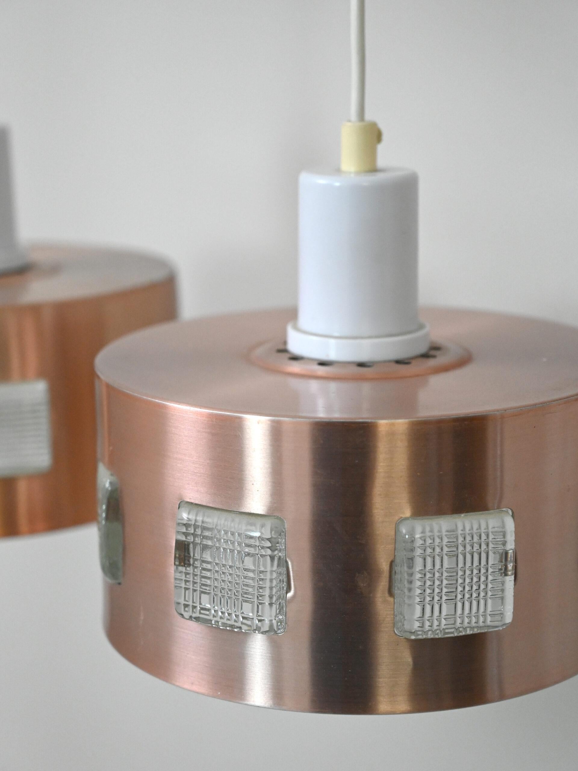 Mid-20th Century Scandinavian metal pendant lamps For Sale
