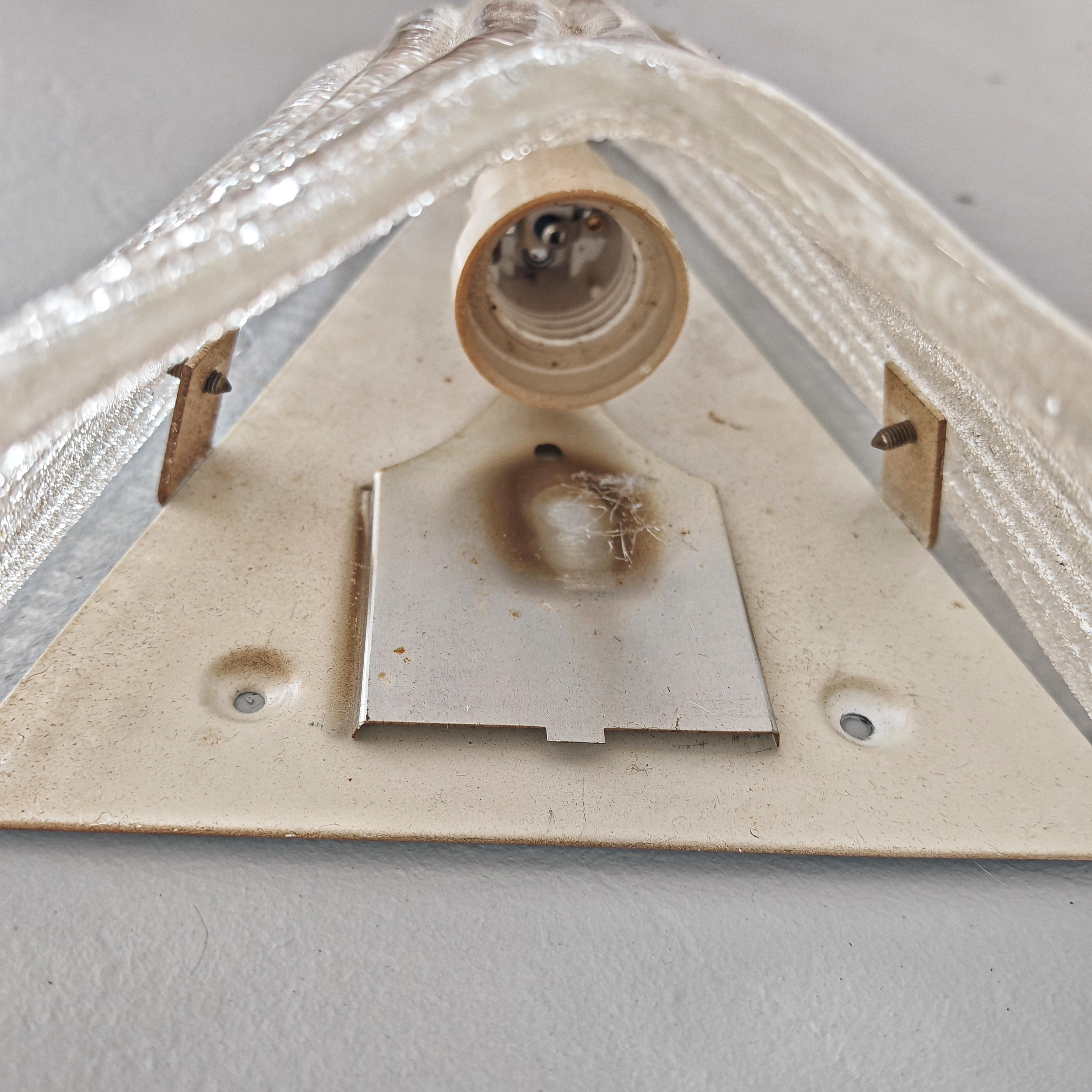 Lampade da muro applique in vetro di murano stile art decò en venta 2