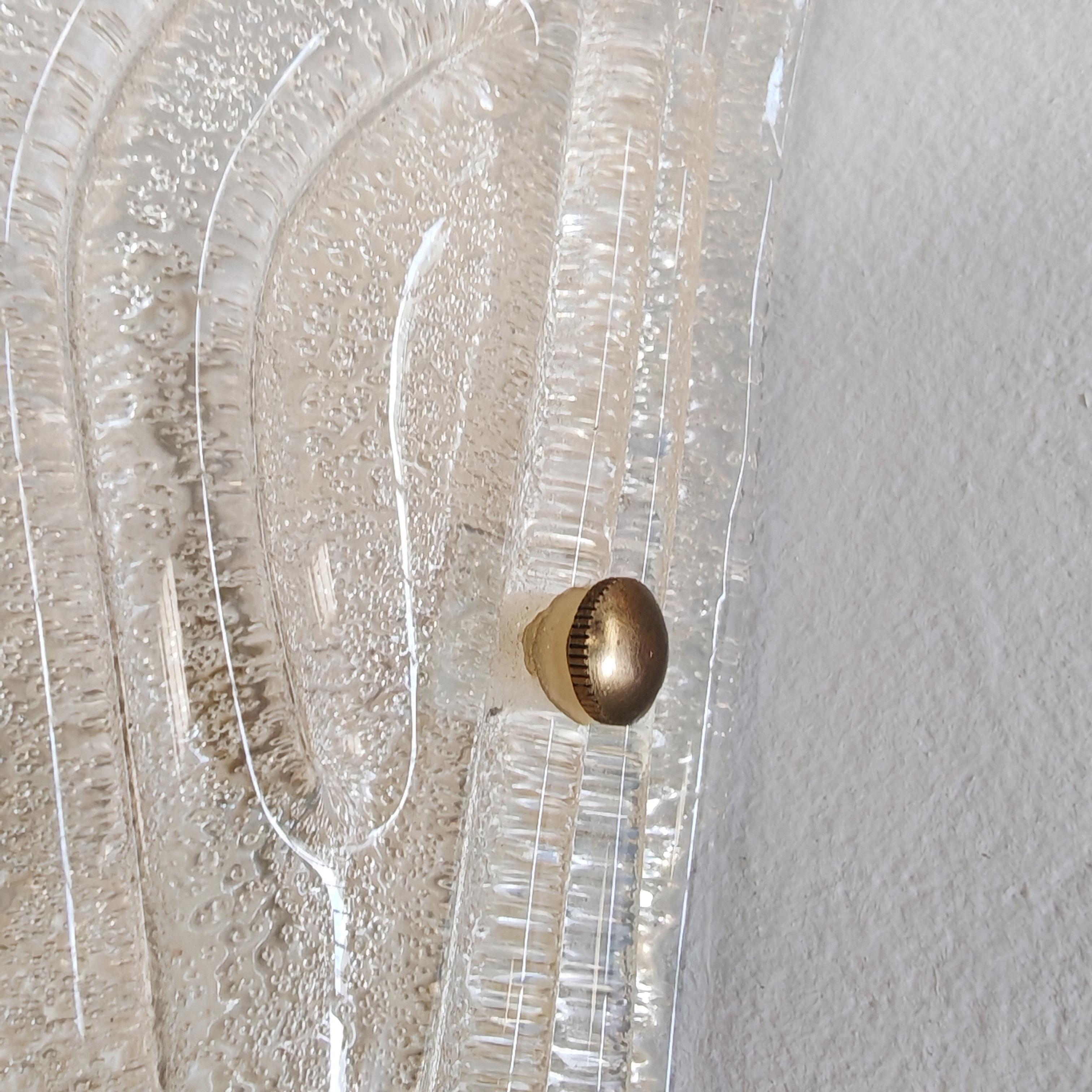 Lampade da muro applique in vetro di murano stile art decò en venta 4