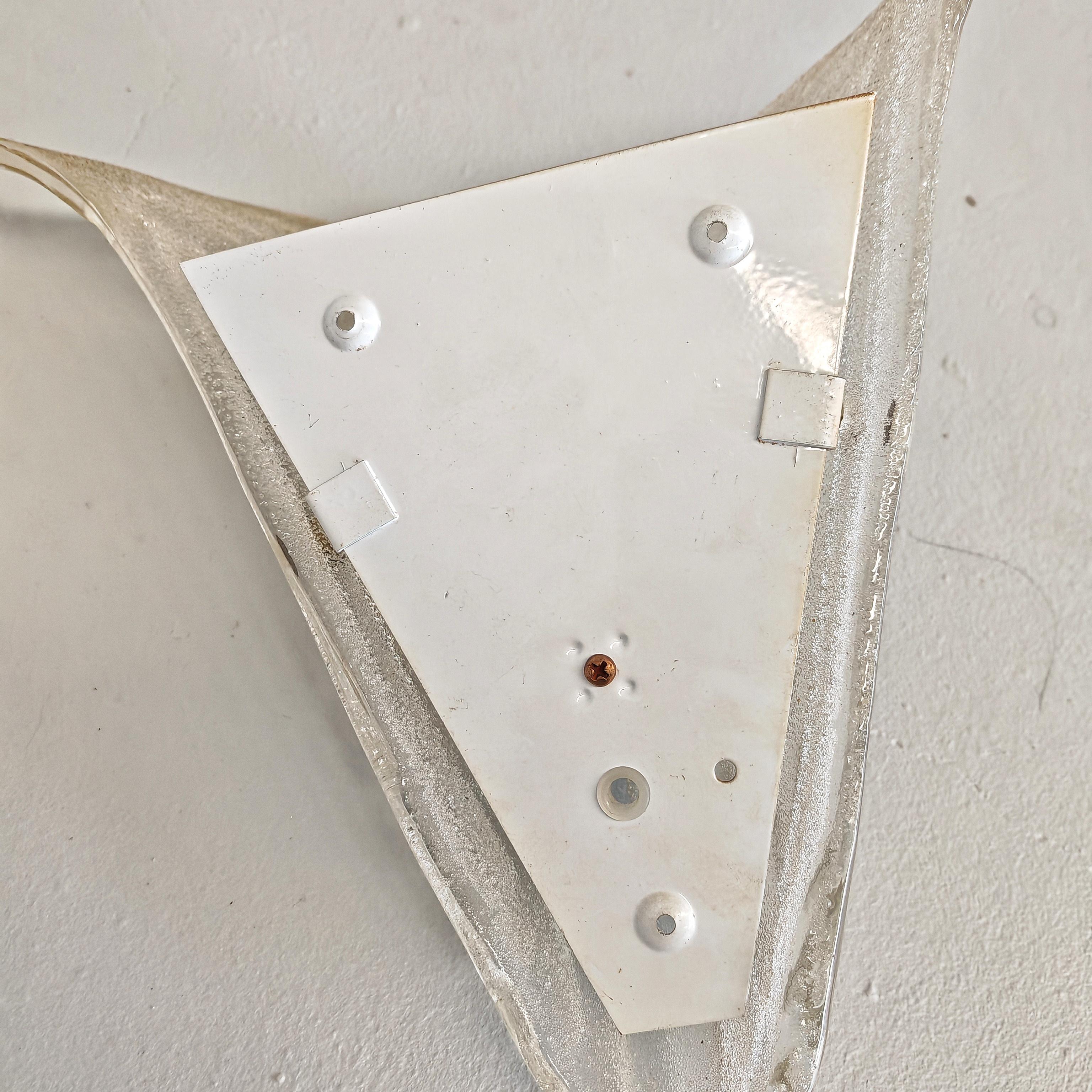 Lampade da muro applique in vetro di murano stile art decò en venta 9