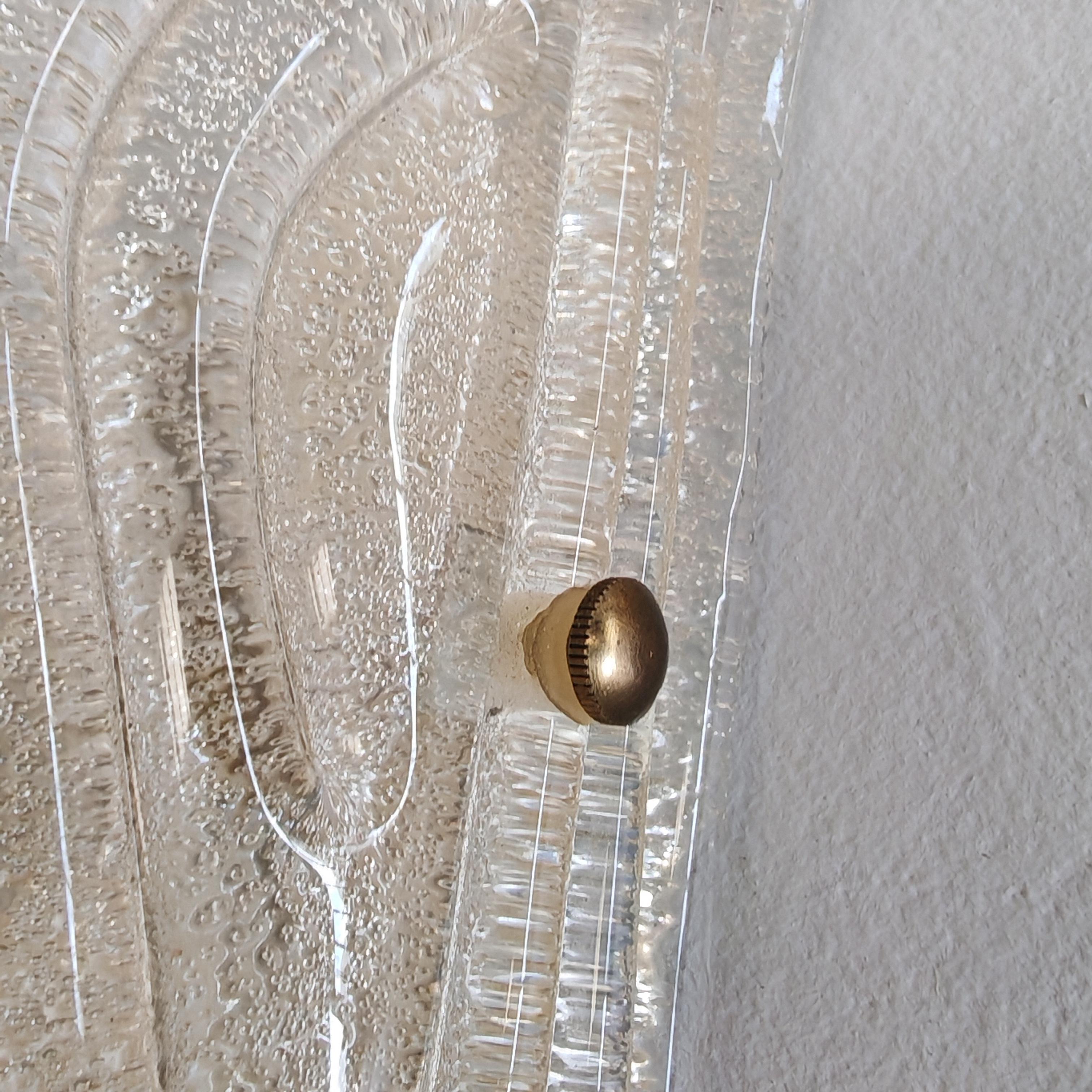 Lampade da muro applique in vetro di murano stile art decò en venta 12