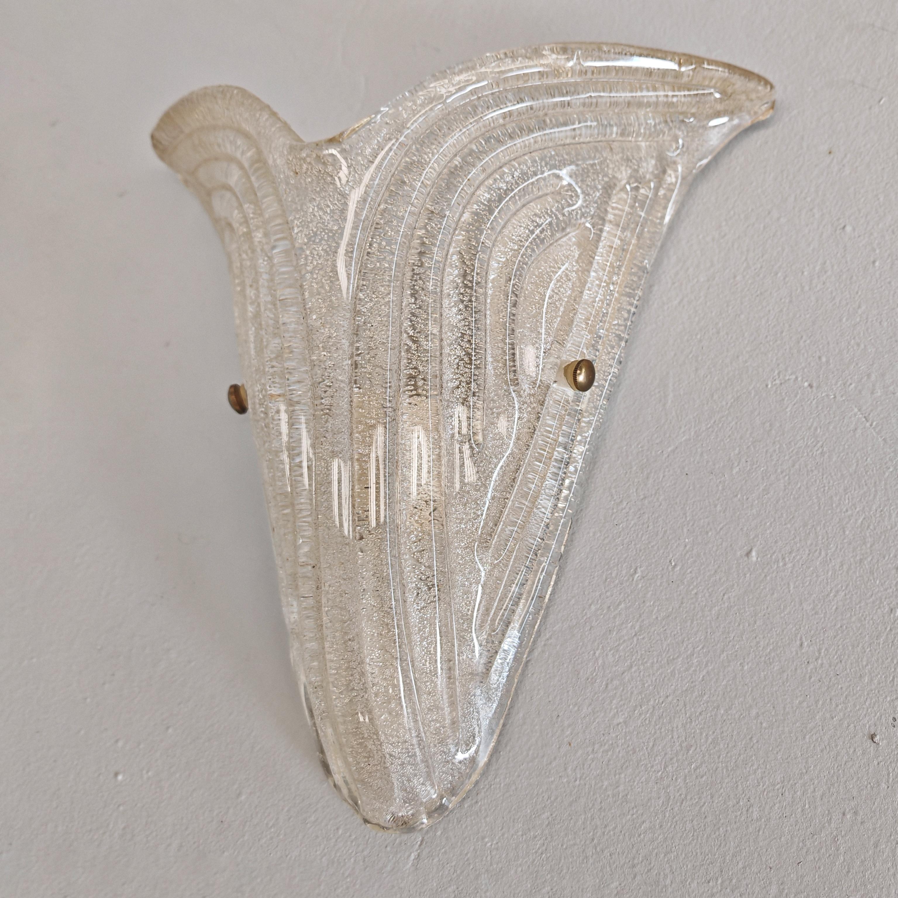 Lampade da muro applique in vetro di murano stile art decò Otro en venta