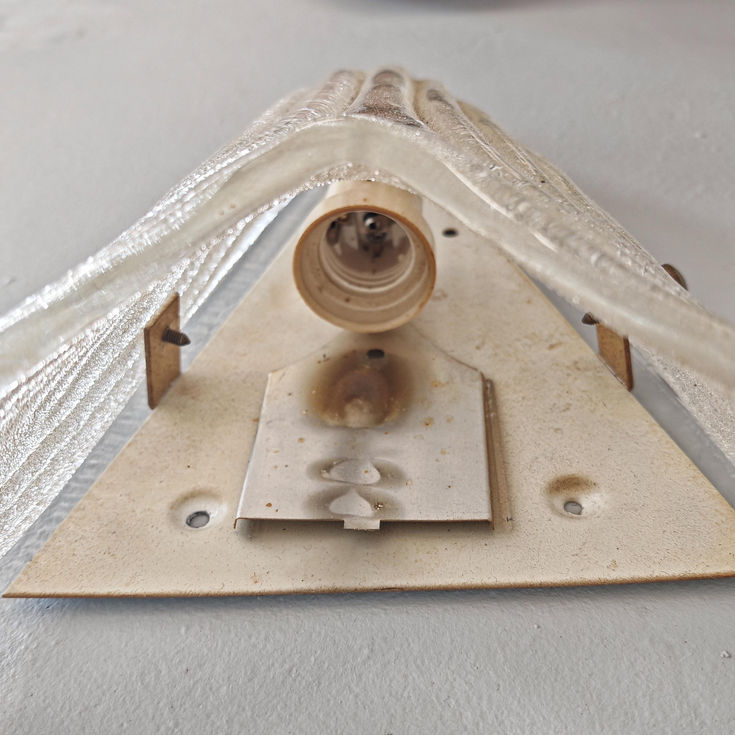 Lampade da muro applique in vetro di murano stile art decò en venta 1