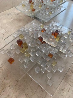 Albano Poli Wall Sconces by Poliarte, Faceted Murano Glass, 1970s