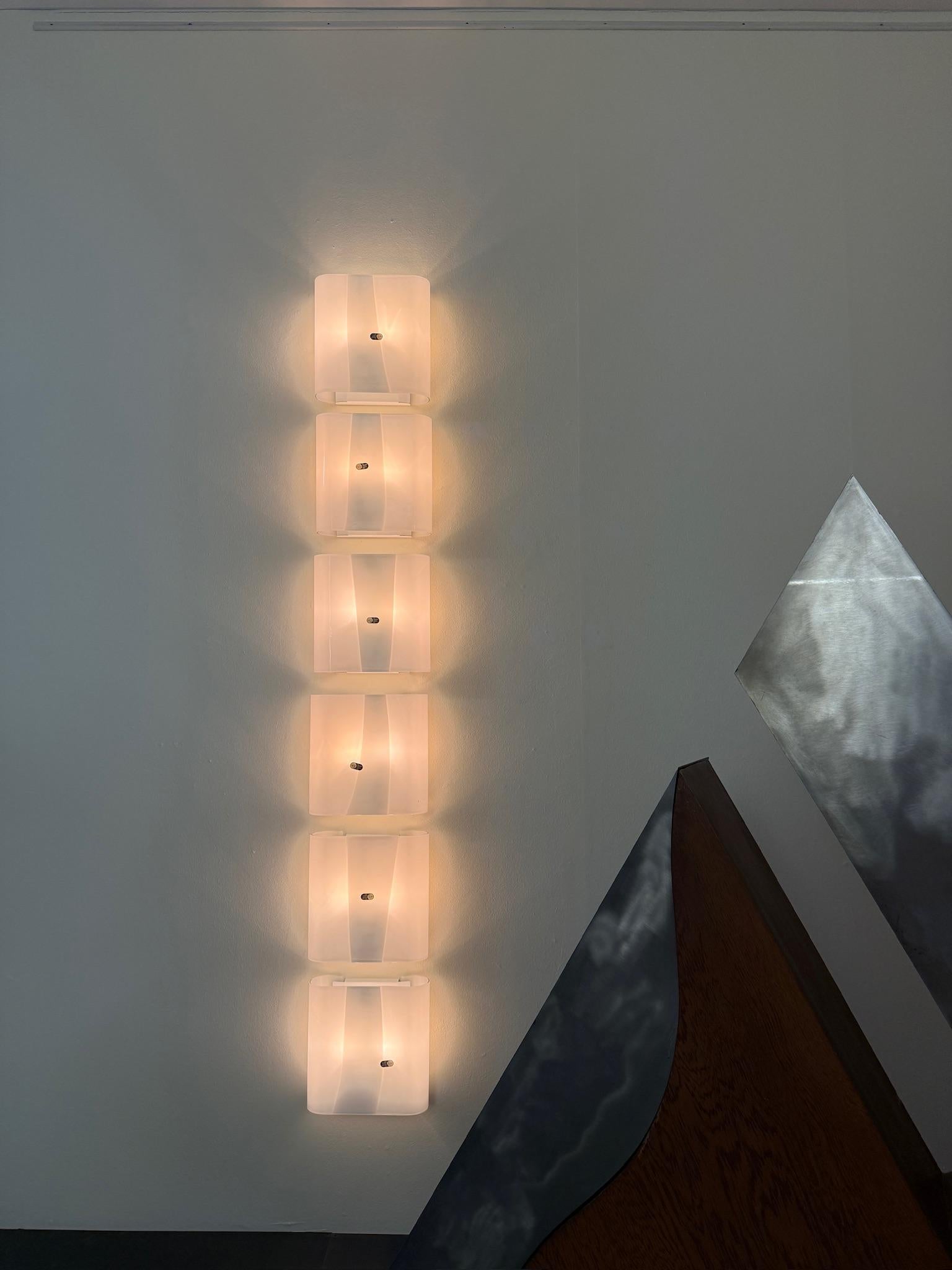 Lampade da parete LP 259 in vetro di Murano, design di Carlo Nason per Mazzega In condizioni buone in vendita a Milano, Lombardia