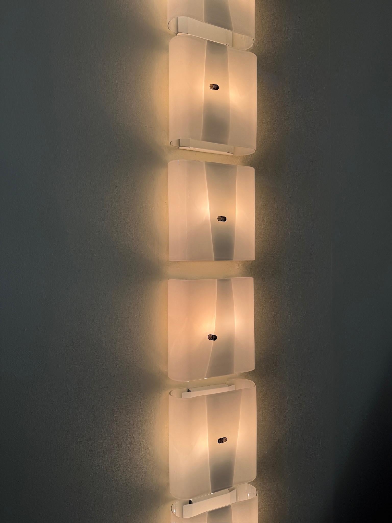 Vetro di Murano Lampade da parete LP 259 in vetro di Murano, design di Carlo Nason per Mazzega in vendita