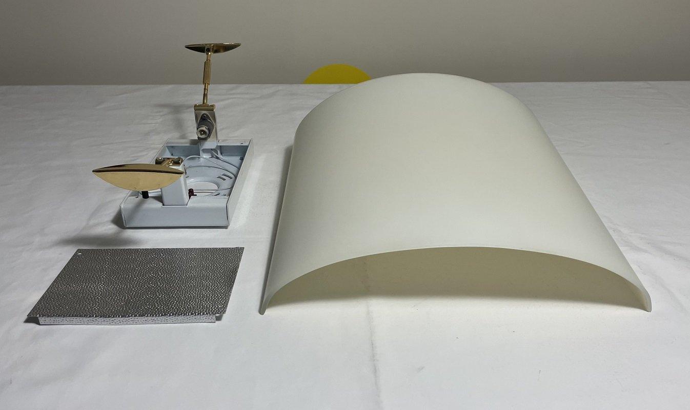 Acciaio Lampade da parete Selis PP35 di Massari & Toso per Leucos, Italia, anni '80 in vendita