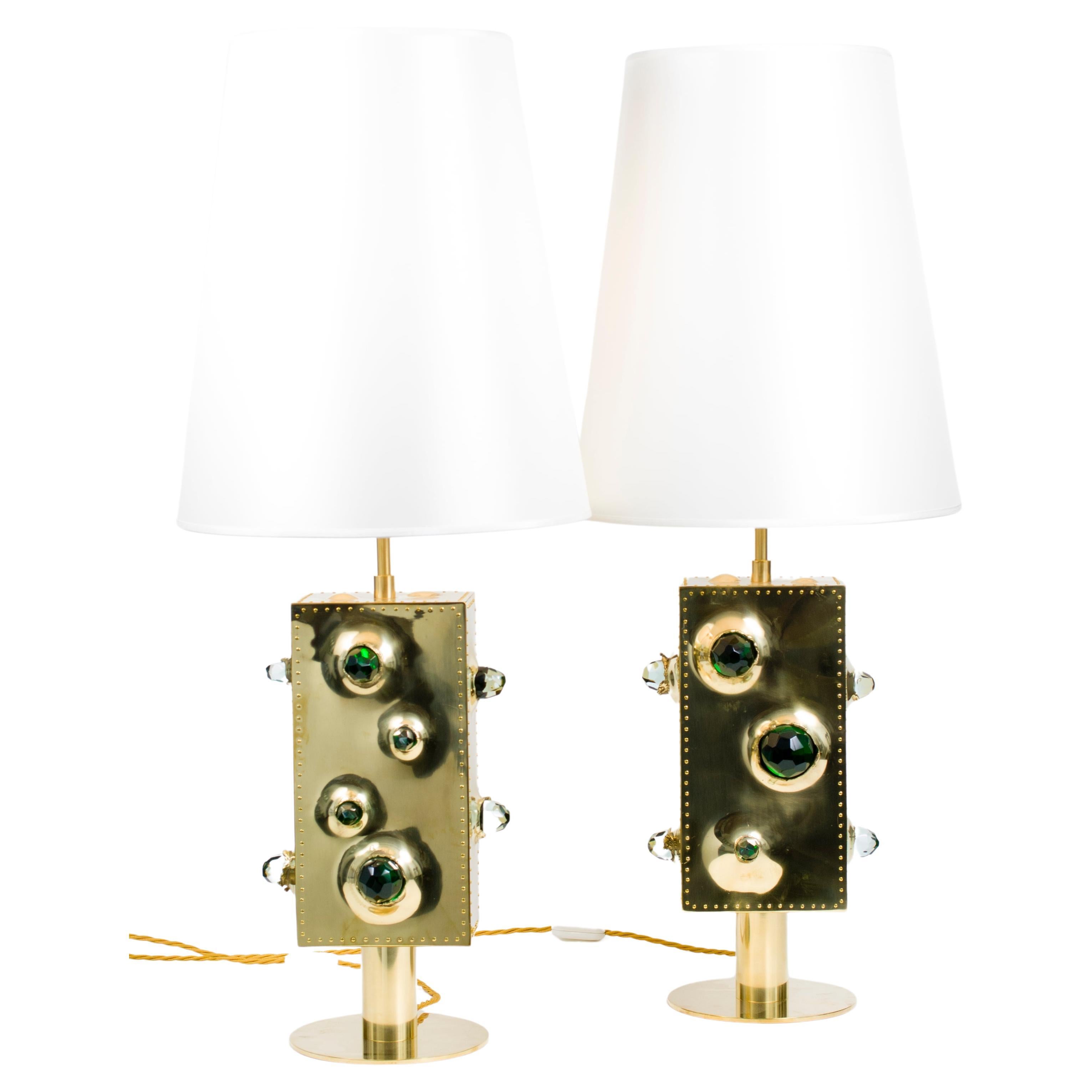 "GREEN HUBBLE" Table Lamps by Roberto Giulio Rida For Sale