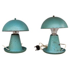 Lampade da tavolo in metallo laccate Bauhaus 1950