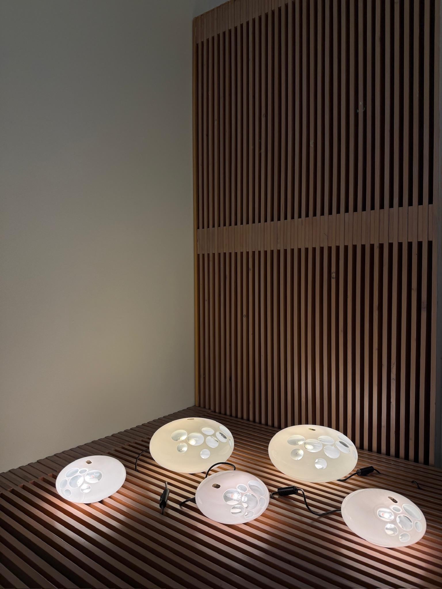 LT 357 Lámparas de mesa de cristal de Murano, diseñadas por Carlo Nason para Mazzega en venta 3