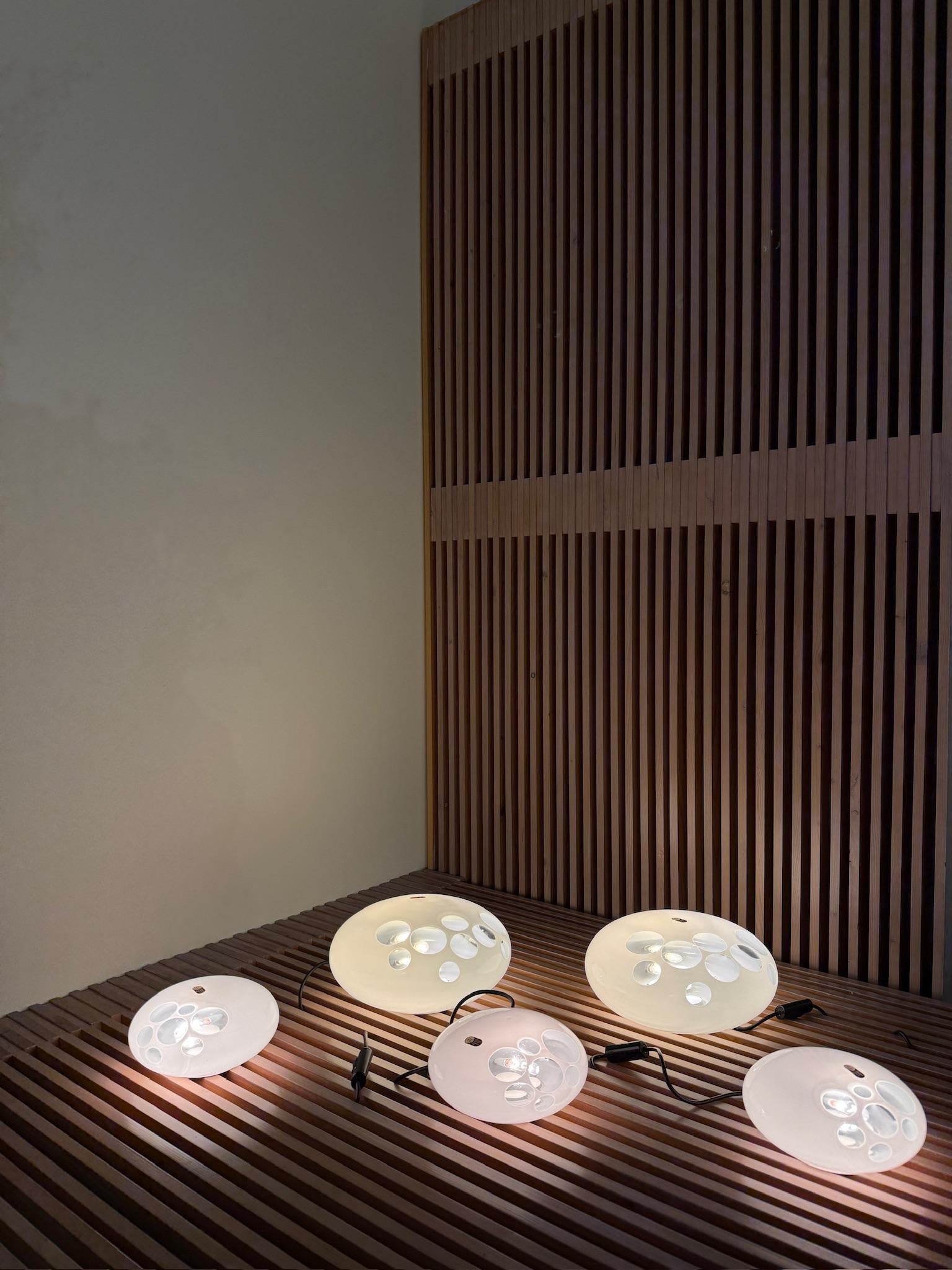 LT 357 Lámparas de mesa de cristal de Murano, diseñadas por Carlo Nason para Mazzega en venta 2