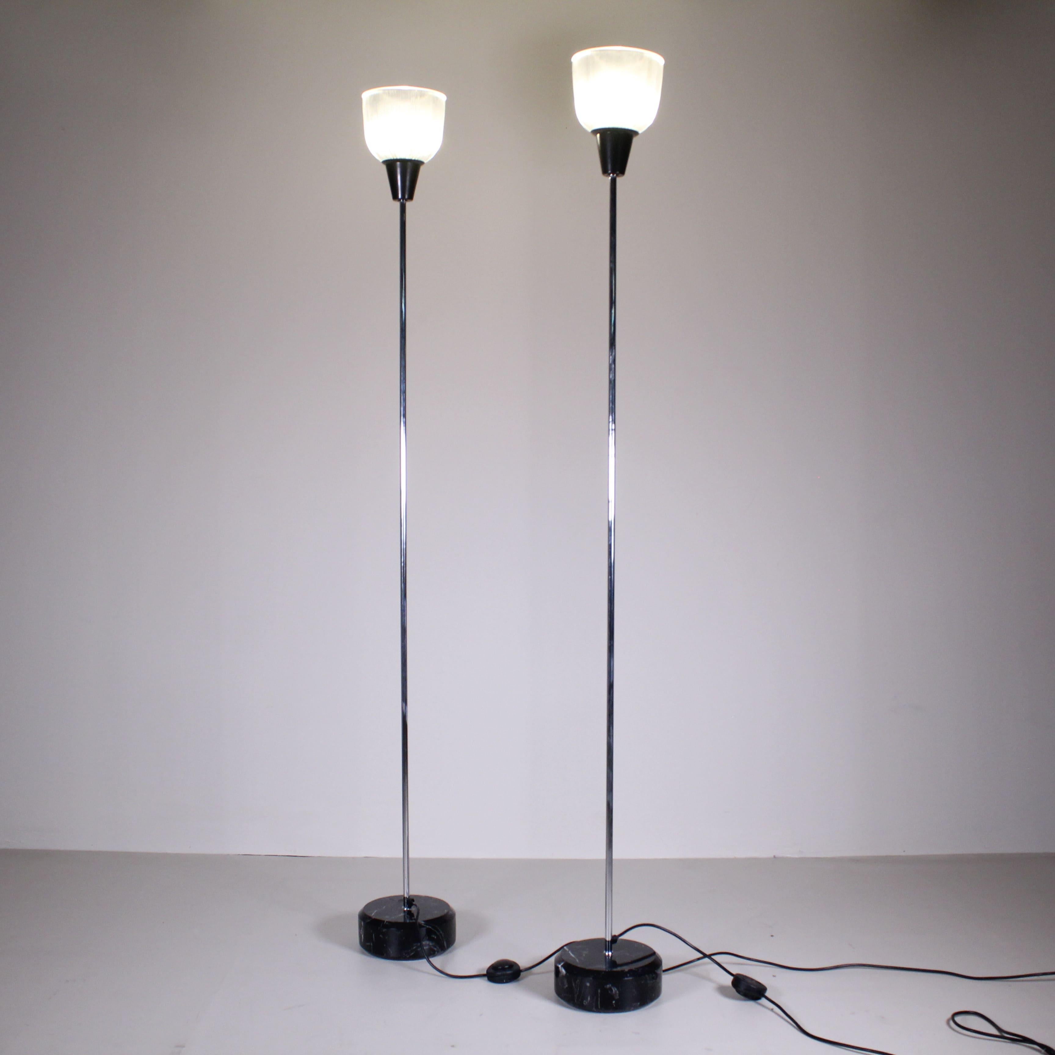 Mid-Century Modern LTE6 floor lamps, Ignazio Gardella, Azucena, 1980 For Sale