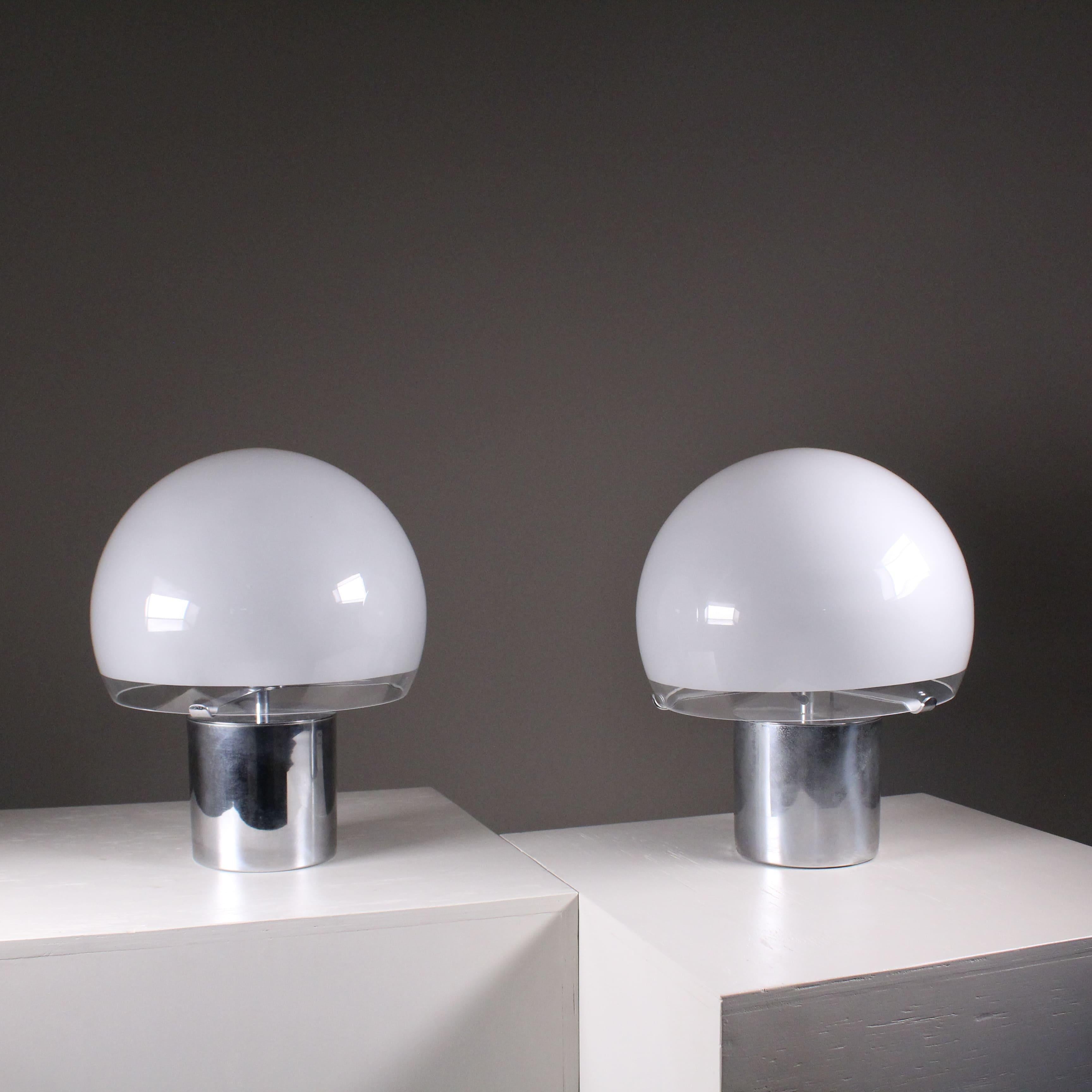 Porcino Lamps, small version, Luigi Caccia Dominioni, Azucena, 1970 In Good Condition For Sale In Milano, Lombardia