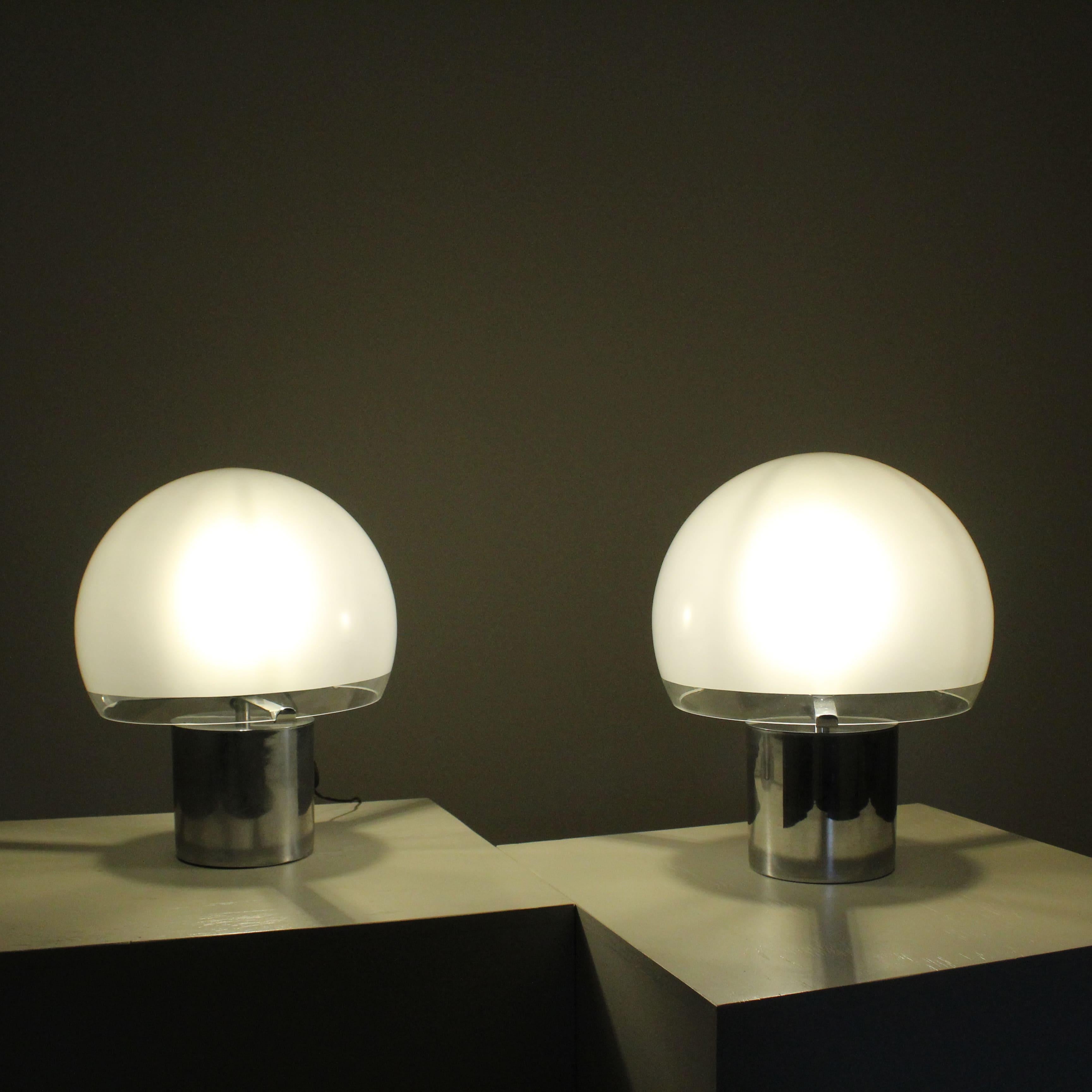 Late 20th Century Porcino Lamps, small version, Luigi Caccia Dominioni, Azucena, 1970 For Sale