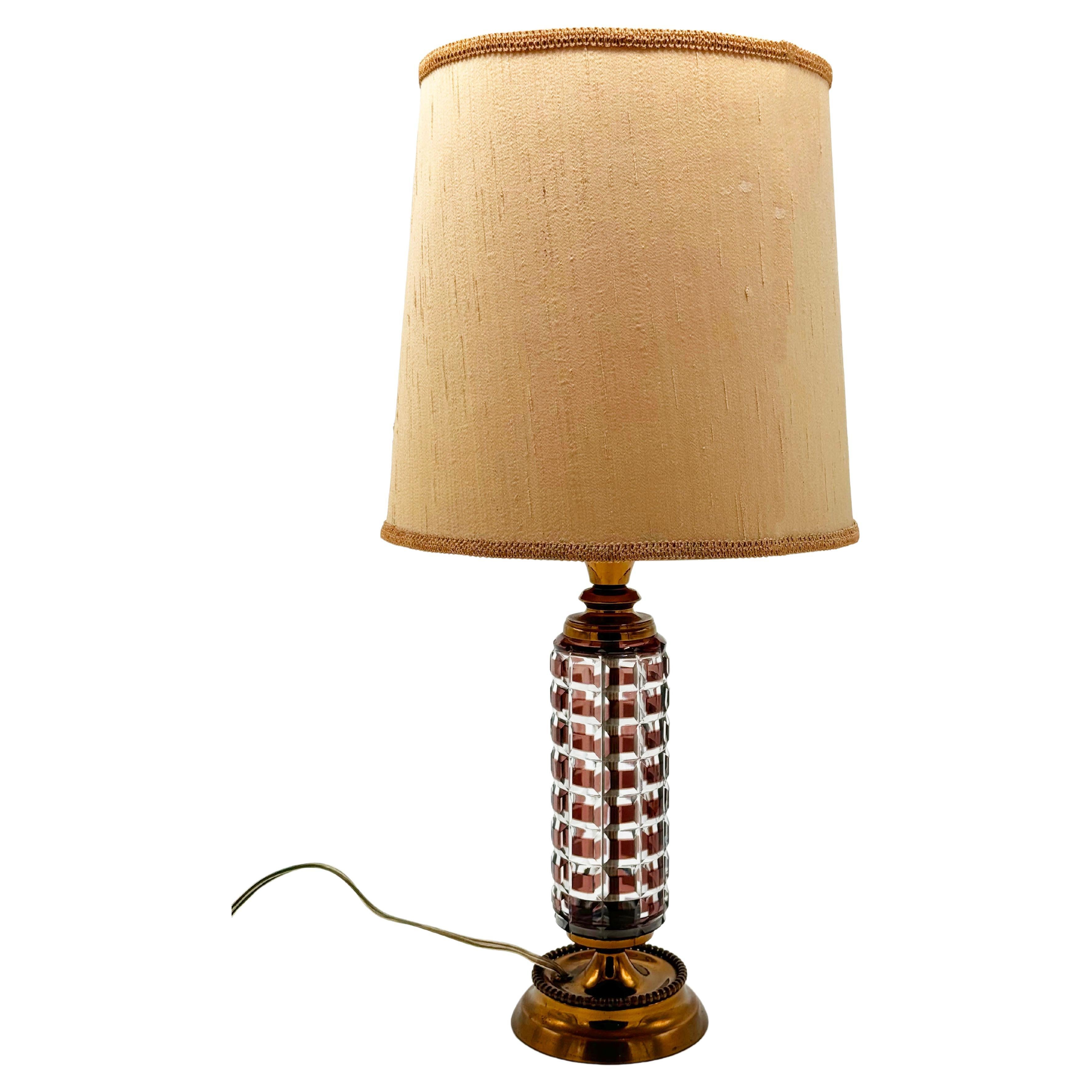 Lámpara de mesa art decó vintage del siglo XX