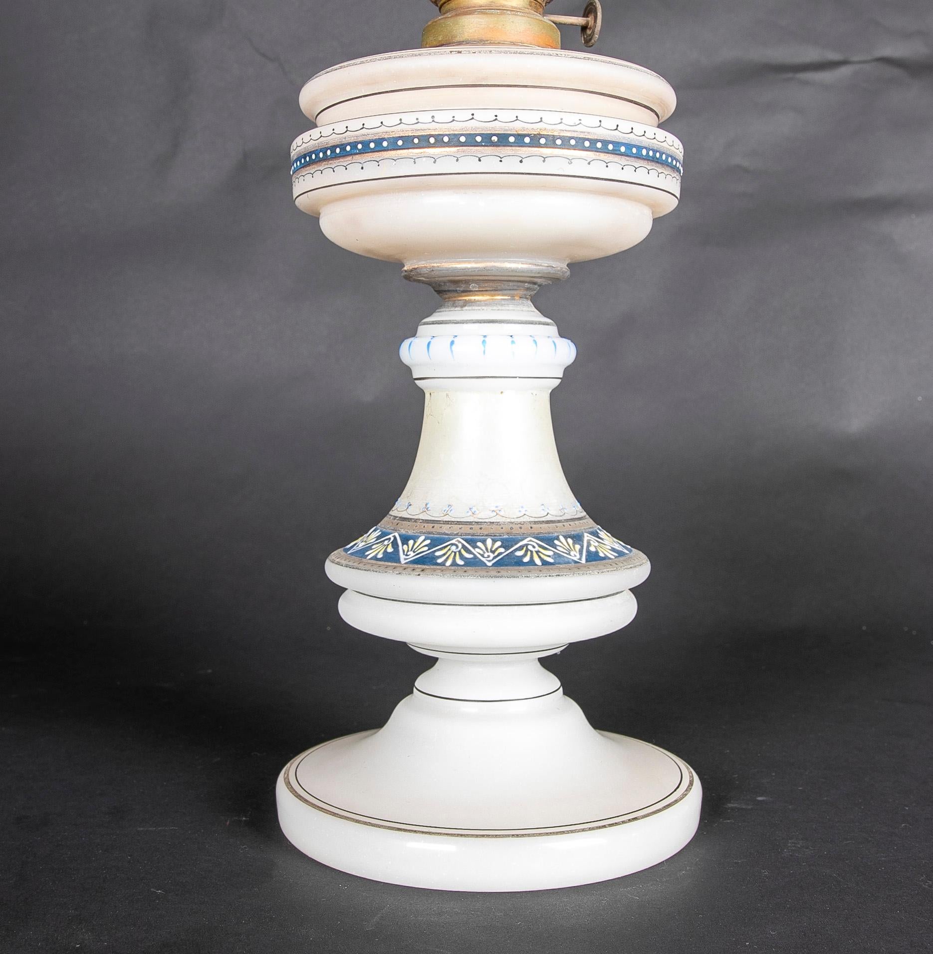 20th Century Lámpara de mesa de ceramica lacada y pintada a mano años 1970 For Sale