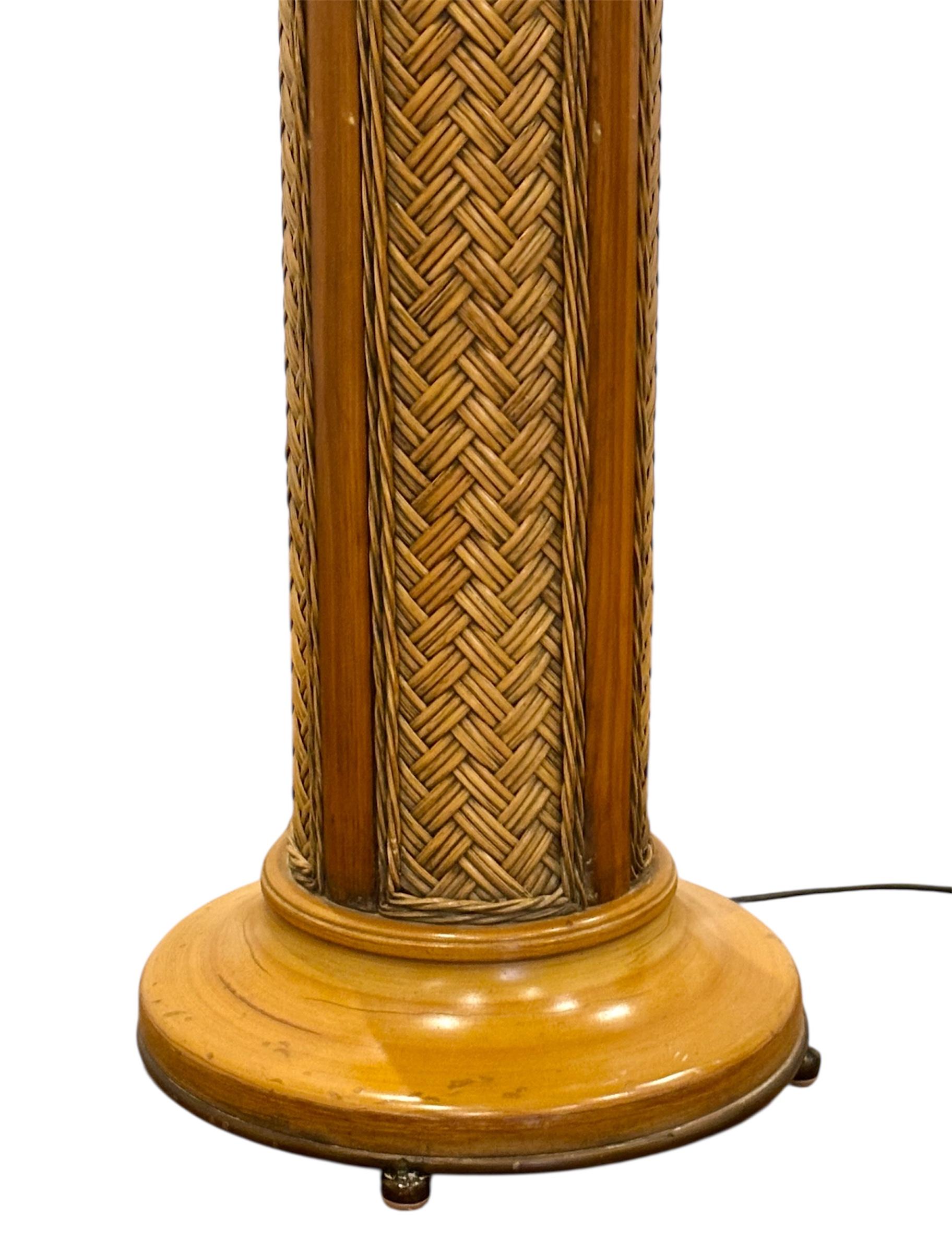 Rotin Lámpara francesa Circa 1.950. en vente