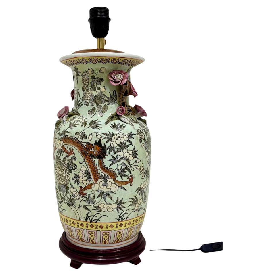 Large Chinoiserie Table Lamp For Sale at 1stDibs