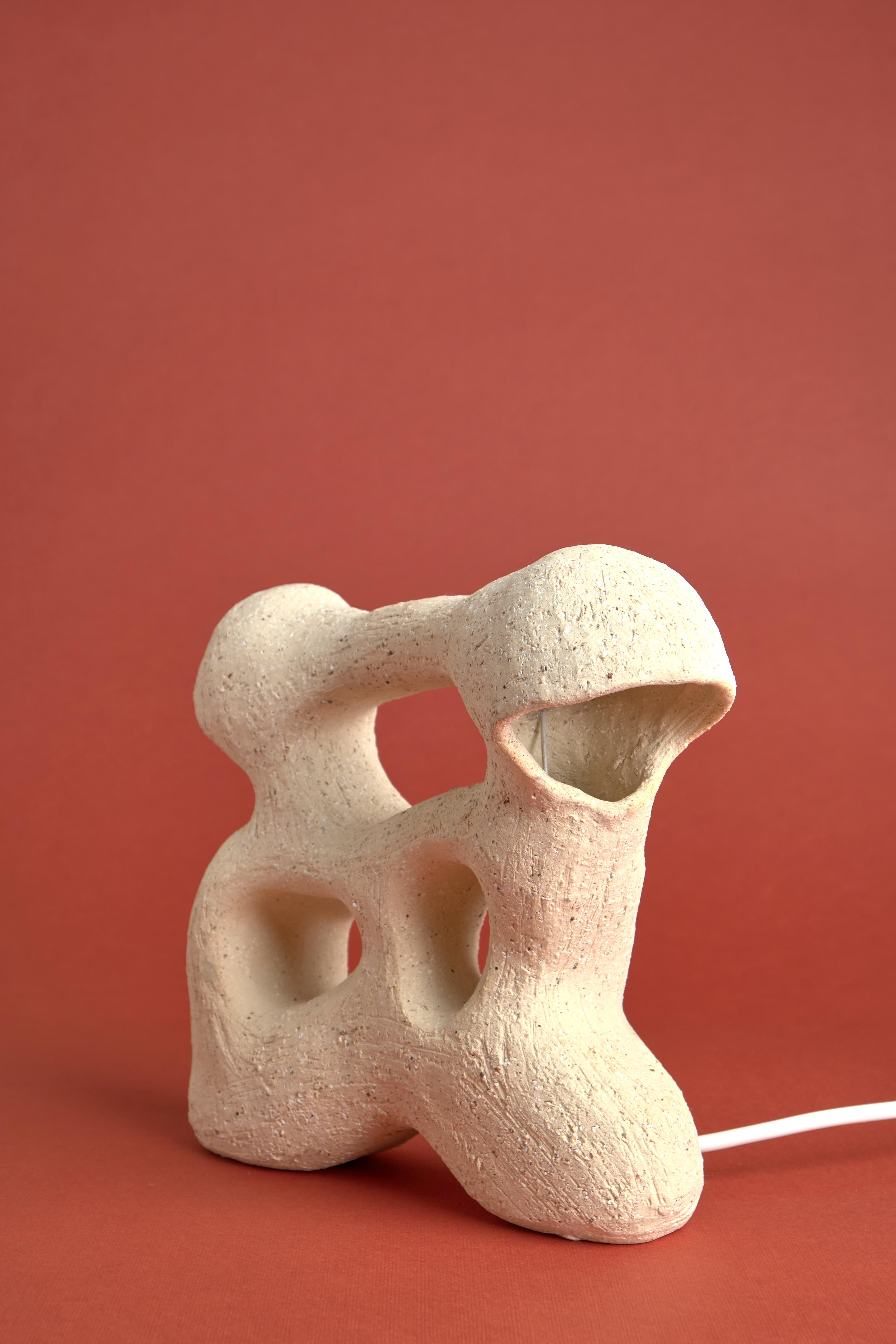 Contemporary Lamparas Stoneware Lamp by Camila Apaez
