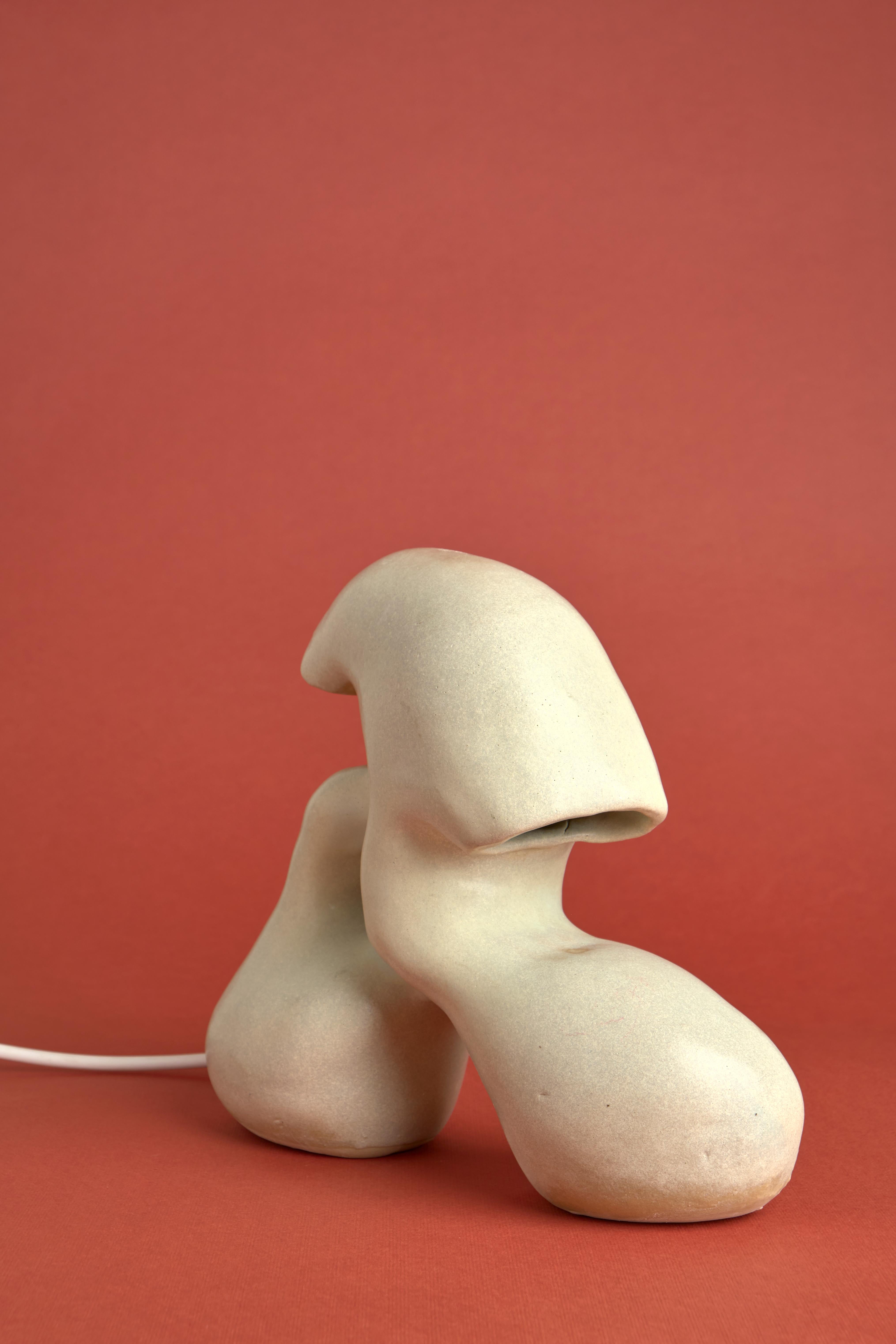 Contemporary Lamparas Stoneware Lamp by Camila Apaez