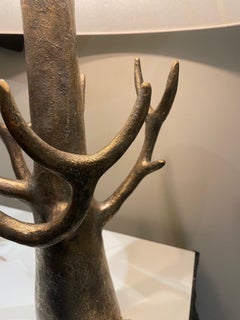 Bronze Tree Lamp by Jacques Andrieux