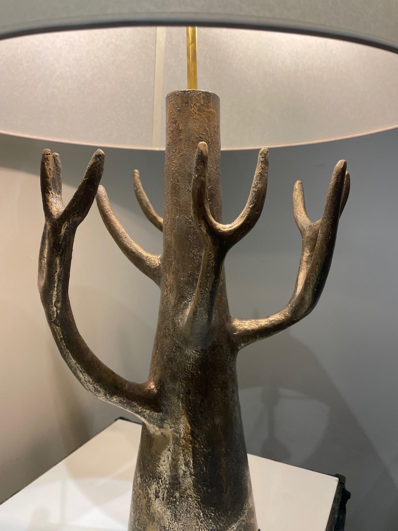 Bronze-Baumlampe aus Bronze von Jacques Andrieux (Französisch) im Angebot