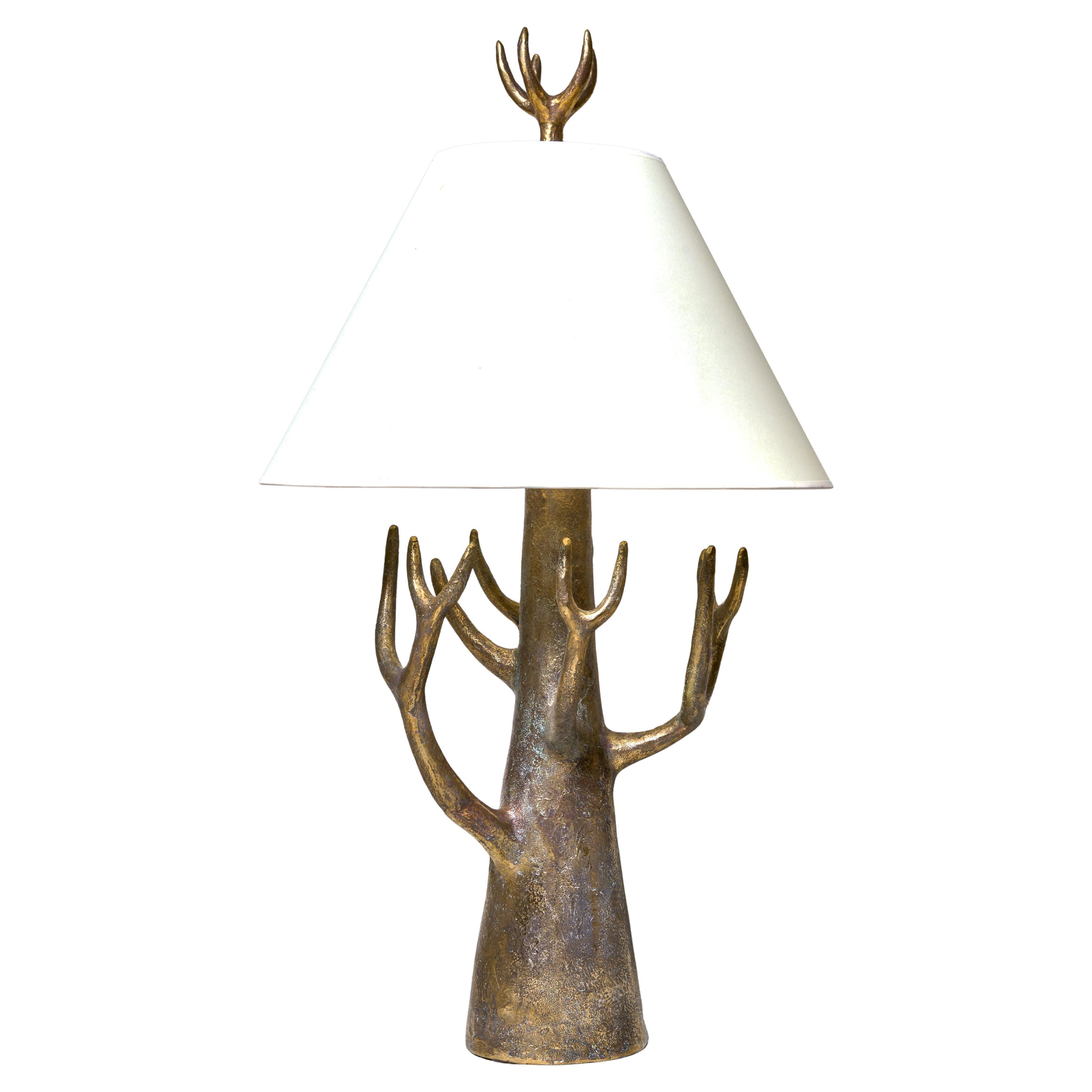 Bronze-Baumlampe aus Bronze von Jacques Andrieux im Angebot